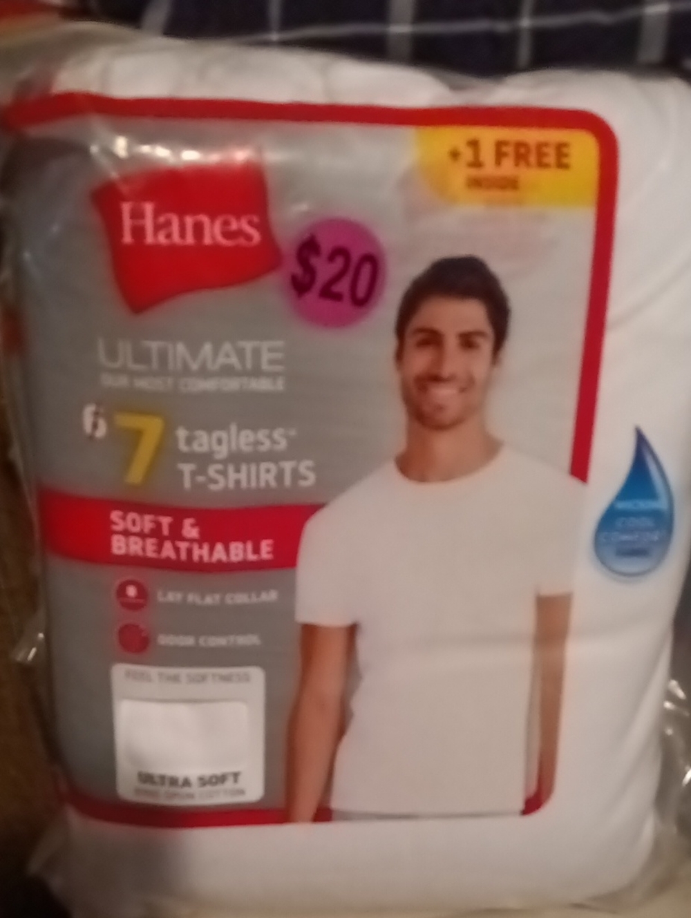 Hanes White Short Sleeve Crew Neck Men's T-Shirt Pack